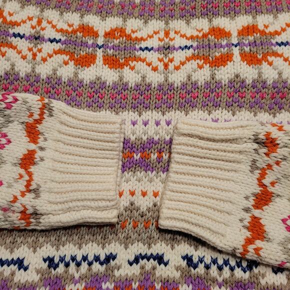 Lauren Ralph Lauren Geometric Fair Isle Boatneck Tunic Sweater size Medium - Picture 12 of 15